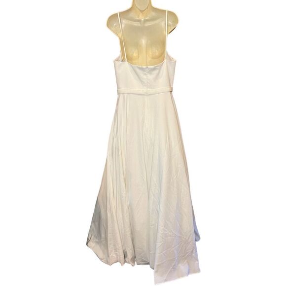 Ienna for Mac Duggal 48855 V-Neck Classic A-Line Ballgown in White NWT Size 0 - Picture 3 of 5